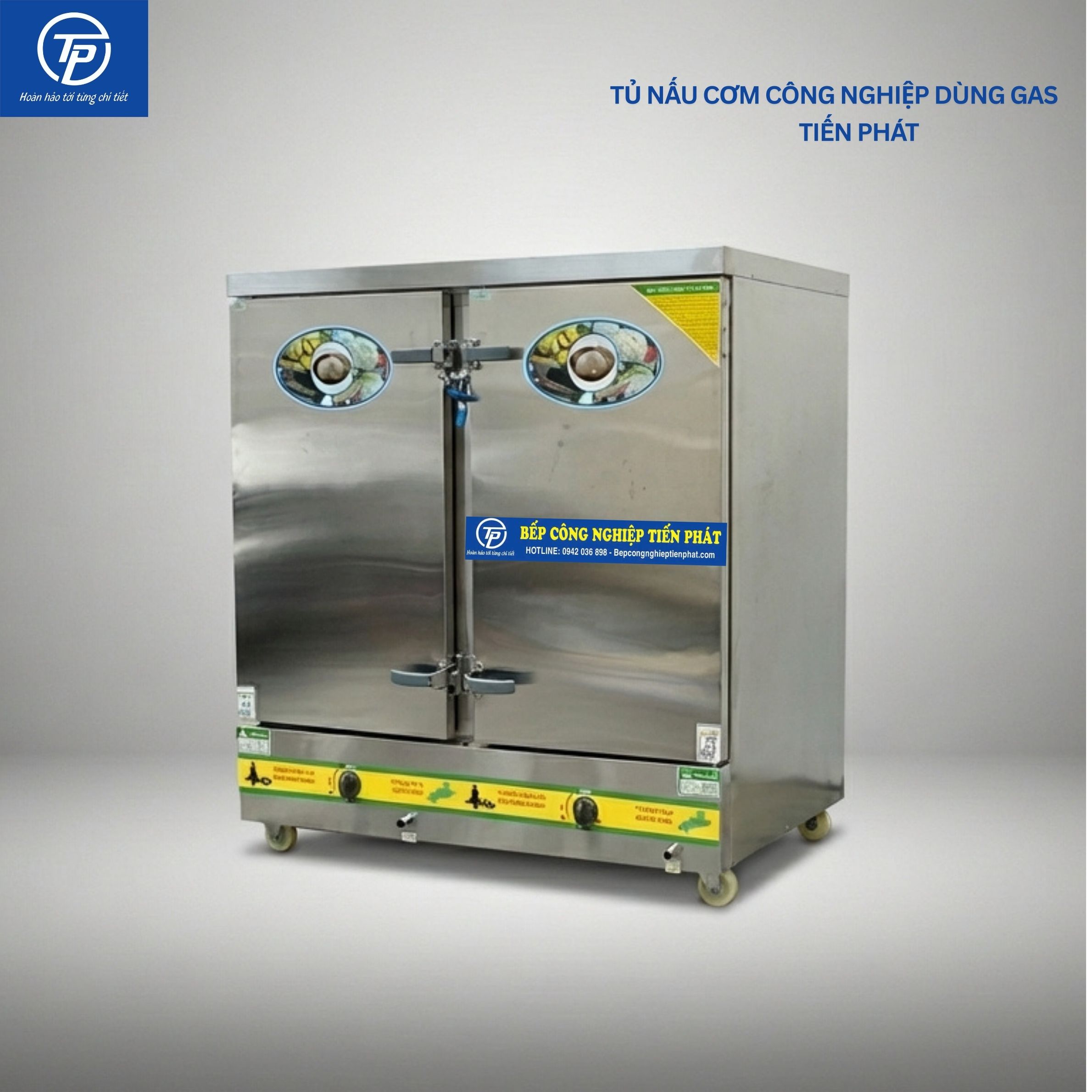 Tủ Nấu Cơm Dùng Gas 24 Khay